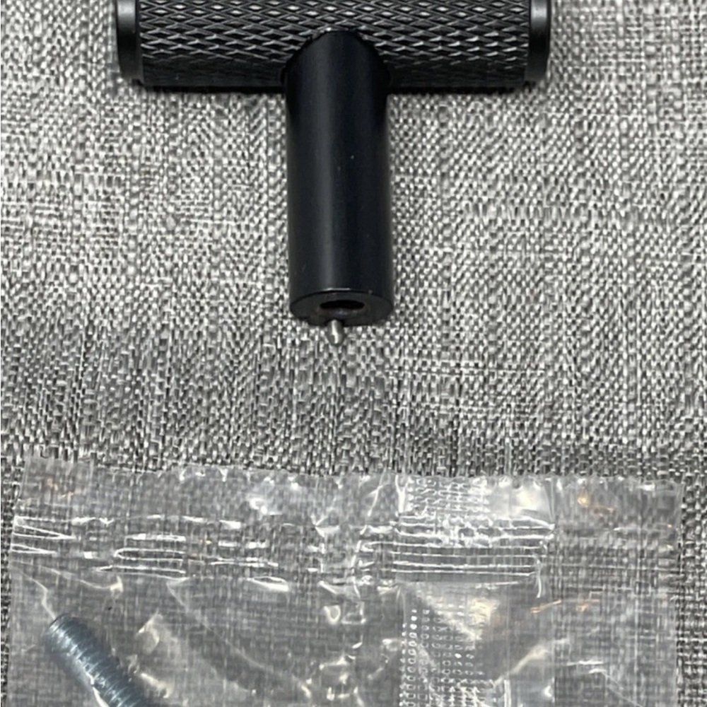 10 Matte Black Knurled Bar Knobs